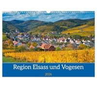Région Alsace et Vosges, Version française (Calendrier mural 2026 DIN A3 portrait), Calendrier CALVENDO mensuel