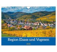 Région Alsace et Vosges, Version française (Calendrier mural 2026 DIN A4 portrait), Calendrier CALVENDO mensuel