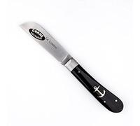 Régionaux 1829 Couteau London, Lame Pied de Mouton Acier INOX 12C27, Manche 9 cm Corne avec Ancre de Marine en Laiton