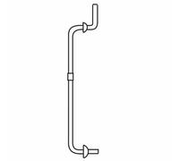 Regiplast 253333 Tube de Chasse Haut à encastrer pour réservoir 900, Blanc