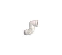 Regiplast PCE Pipe coudée souple extensible ø 93/100 x 190 à 390 mm, Blanc
