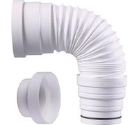 Regiplast PES Pipe extensible souple en polypropylène ø 93/100/110 mm + réduction 80/100 Blanc