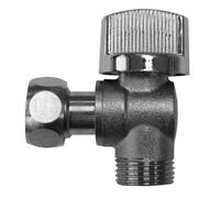 Regiplast S100 Robinet d'arrêt de chasse équerre sphère 3/8" Laiton Chrome Argent