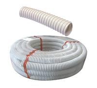 Regiplast T40 Tube de vidange PVC souple annelé Ø 40 + Rouleau de 20 m, Blanc