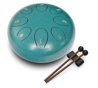 REGIS Steel tongue drum de 15,2 cm à 8 notes, instrument de percussion musical, tambour de pluie pour l'extérieur, cadeau musical pour la famille et les amis (malachite)