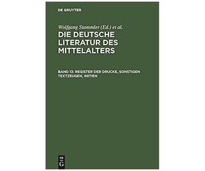 Register Der Drucke, Sonstigen Textzeugen, Initien