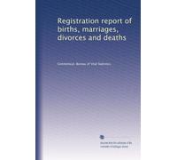 Registration report of births, marriages, divorces and deaths