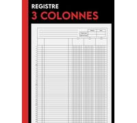 Registre 3 Colonnes: Livre comptable 3 colonnes pour le suivi quotidien et mensuel des revenus et des dépenses, la planification financière pour suivre ton budget familial.