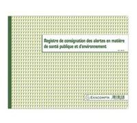 Registre d'alertes santé et environnement - 24x32 cm - 20 pages - Exacompta G