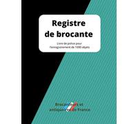 Registre de brocante: Livre de police pour l'enregistrement de 1000 objets