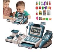 Registre de caisse jouet - Enregistrement de caisse joue | Prétendre jouer un calculateur de caisse pour , compte jouet avec son, lumière, scanner, jouer à la nourriture pour garçons et filles