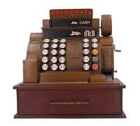 Registre de Caisse Vintage en Fer, décoration Artistique et ornementale ; modèle de Caisse rétro aux détails Exquis Faits Main ; Accessoire de Bureau Anti-Stress pour Le Bureau ou