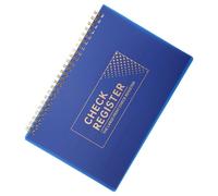 Registre de Chèques Personnel Bleu 60 Pages pour Suivi Détaillé | Format Portable, Organisation Soignée, Usage Business et Personnel, Reliure à Anneaux, Papier PP Métal