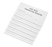 Registre de Chéquier Personnel, Papier Blanc | Format Portable, Suivi des Transactions, Design Épuré, Récupération Pratique, pour Comptabilité Personnelle