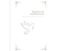 Registre de condoléances: 8,25 x 11 po Format A4 N&B 76 pages couverture brillante et rigide - Pour honorer la mémoire d'un être cher