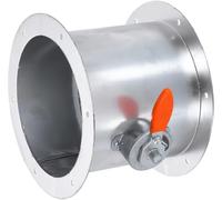 Registre de Conduit 6 Pouces avec Bride 8 Pouces, Clapet de Réglage Manuel du Débit d’Air en Acier Galvanisé avec Joint Silicone pour Ventilation, Hotte et VMC(10 Inch)
