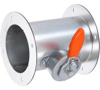 Registre de Conduit 6 Pouces avec Bride 8 Pouces, Clapet de Réglage Manuel du Débit d’Air en Acier Galvanisé avec Joint Silicone pour Ventilation, Hotte et VMC(6 Inch)