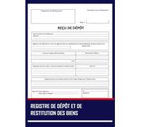 Registre de dépôt et de restitution des biens: 111 Pages