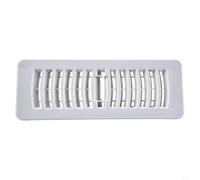 Registre de plancher d'échappement intérieur en plastique pour climatiseurs, ventilateurs de cuisine et salle de bain avec volume d'air réglable (7,6 x 25,4 cm)