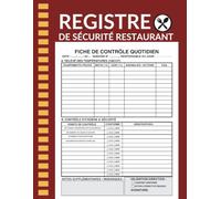 Registre de Sécurité Restaurant:Suivi Quotidien HACCP - Relevé des Températures, Hygiène, Sécurité Incendie | Grand Format A4