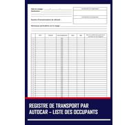Registre de Transport par Autocar - Liste des Occupants: 81 Pages