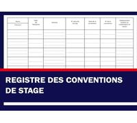 Registre Des Conventions de Stage: 101 Pages