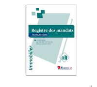 Registre des mandats transactions immobilières conforme au décret n°72-678 21 x 29 7 cm