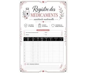 Registre des médicaments assistante maternelle