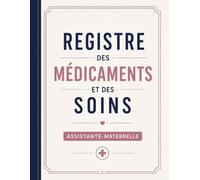REGISTRE DES MÉDICAMENTS ET DES SOINS ASSISTANTE-MATERNELLE: Administration des Médicaments et Soins pour Assistantes Maternelles avec Suivi des Traitements Fiches Enfants Observations et Traçabilité