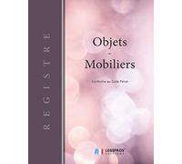 Registre des Objets Mobiliers - Conforme au code pénal: v2-3 Registre de police pour Antiquaires, brocanteurs, dépôt-vente ou garagiste | 103 pages | ... rose lumineux bandeau vertical mauve gauche