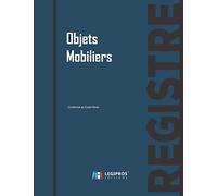 Registre des Objets Mobiliers - Conforme au code pénal: v5-1 Registre de police pour Antiquaires, brocanteurs, dépôt-vente ou garagiste | 103 pages | format large 21,59cm x 27,94cm broché | fond bleu
