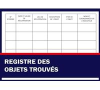 Registre des objets trouvés: 81 Pages