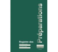 Registre des préparations - Pharmacie