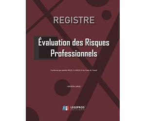 Registre des Risques Professionnels: v5-4 Format large | Registre Unique d'évaluation | Conforme aux articles R4121-1 à R4121-4 du Code du Travail | ... des Salariés | formes géométriques bordeaux