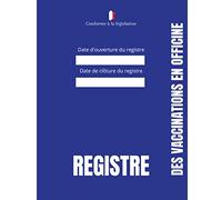 Registre des vaccinations en officine: 500 fiches patient à compléter - Pharmacie - conforme au décret n° 2019-357 du 23 avril 2019 - Bleu