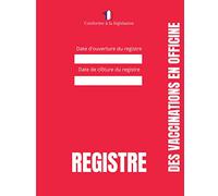 Registre des vaccinations en officine: 500 fiches patient à compléter - Pharmacie - conforme au décret n° 2019-357 du 23 avril 2019 - Rouge