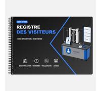 Registre des visiteurs A4 horizontal - 100 pages - Reliure spirale - Suivi et contrôle des visiteurs - Registre accueil entreprise, ERP, bureaux, collectivités, ateliers