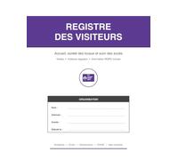 Registre des Visiteurs: Accueil, sûreté des locaux et suivi des accès - Plus de 2 000 lignes, visiteurs réguliers, page RGPD avec mention d'information à afficher | Grand format 21,6 × 27,9 cm