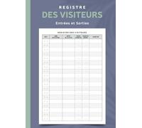 Registre des Visiteurs Entrées et Sorties: Registre d’Accueil des Visiteurs | Plus de 2000 Visites à Consigner | Suivi des Entrées, Départs & Motifs de Visite | Format A4 - 120 Pages