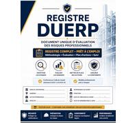 Registre DUERP 2026 : Document Unique d’Évaluation des Risques Professionnels - Modèle complet prêt à l’emploi, conforme Code du travail: Inclut ... - Idéal entreprises, artisans, indépendants