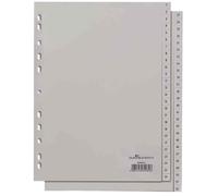DURABLE Intercalaire de classement 650410 – Index numérique 1-52, 52 pièces, A4, polypropylène gris