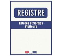 Registre Entrées et Sorties Visiteurs: 1 500 Enregistrements de Visiteurs | 25 Lignes par Tableau | Grand Format | Couverture Brillante