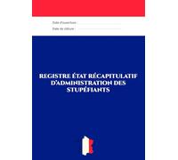 Registre état récapitulatif d’administration des stupéfiants: Suivi, Sécurité et Traçabilité Médicale, Format A4