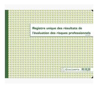 Registre évaluation des riques professionnels format 24x32cm, 60 pages 6617E
