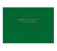 Registre Livre de police - ELVE - 21X30 cm - 200 pages - Vert - Ventes/Achats