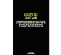 Registre Ordonnancier des stupéfiants - 109 pages - 2025 - UTTSCHEID