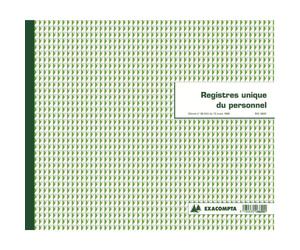 Registre piqûre unique du personnel Exacompta 6620 E