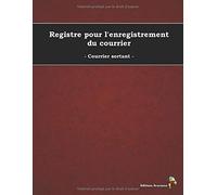Registre pour l'enregistrement du courrier - Courrier sortant -: couleur rouge