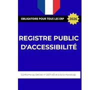 REGISTRE PUBLIC D'ACCESSIBILITÉ: Établissement Recevant du Public - 5e Catégorie - Conforme au Décret n° 2017-431