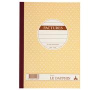 REGISTRES LE DAUPHIN Manifold autocopiant ''Facture'', triple exemplaires 21x14,8 cm, 50 pages